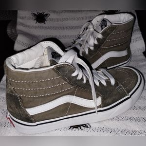 Vans Sk8 Hi Olive Green High top Shoes Size 5.5M/7W